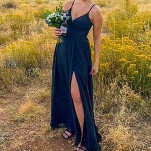 Azazie black bridesmaid dress